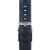 TISSOT Official 22mm Blue Leather & Rubber Parts Strap Silver Hardware T852046765 - 1