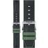 TISSOT Official 22mm Green Leather & Rubber Parts Strap T852046787 - 0