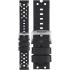 TISSOT Official 22mm Black Leather Strap Silver Hardware T852046810 - 0