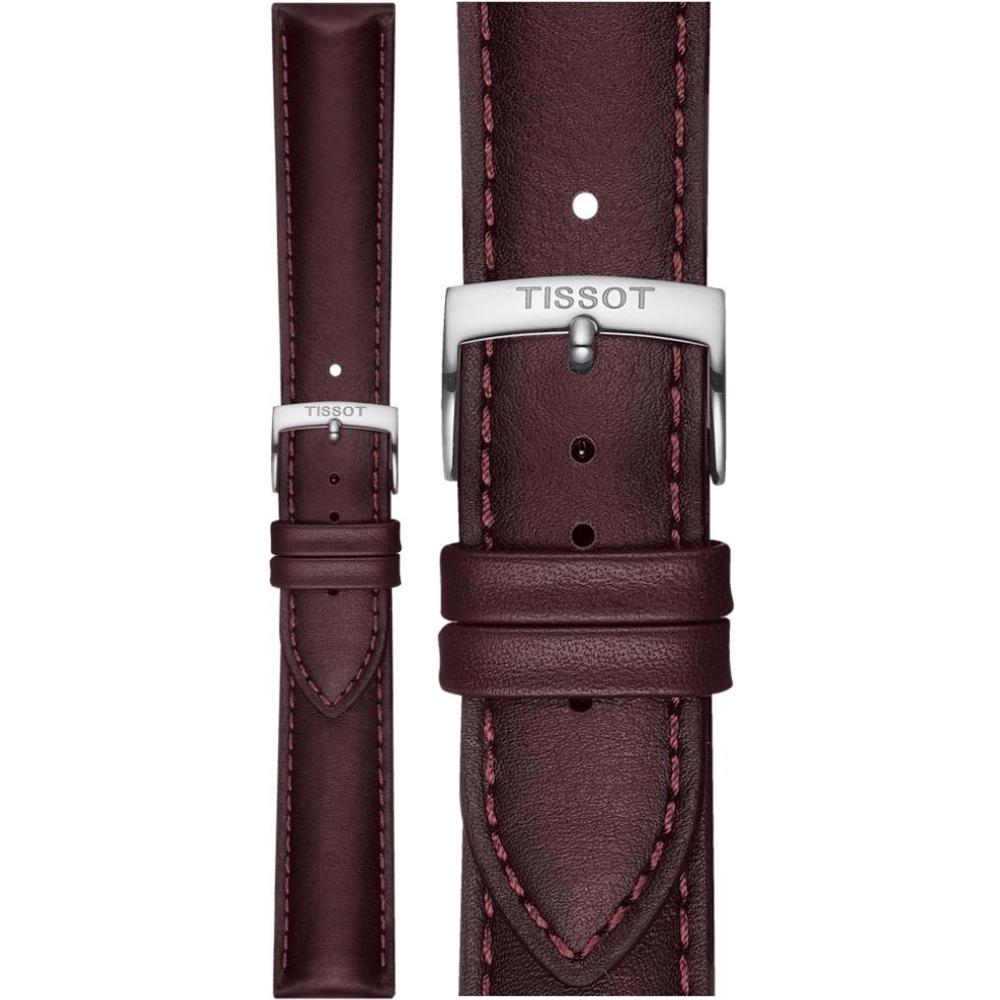TISSOT Official 20-18mm Brown Leather Strap T852046838
