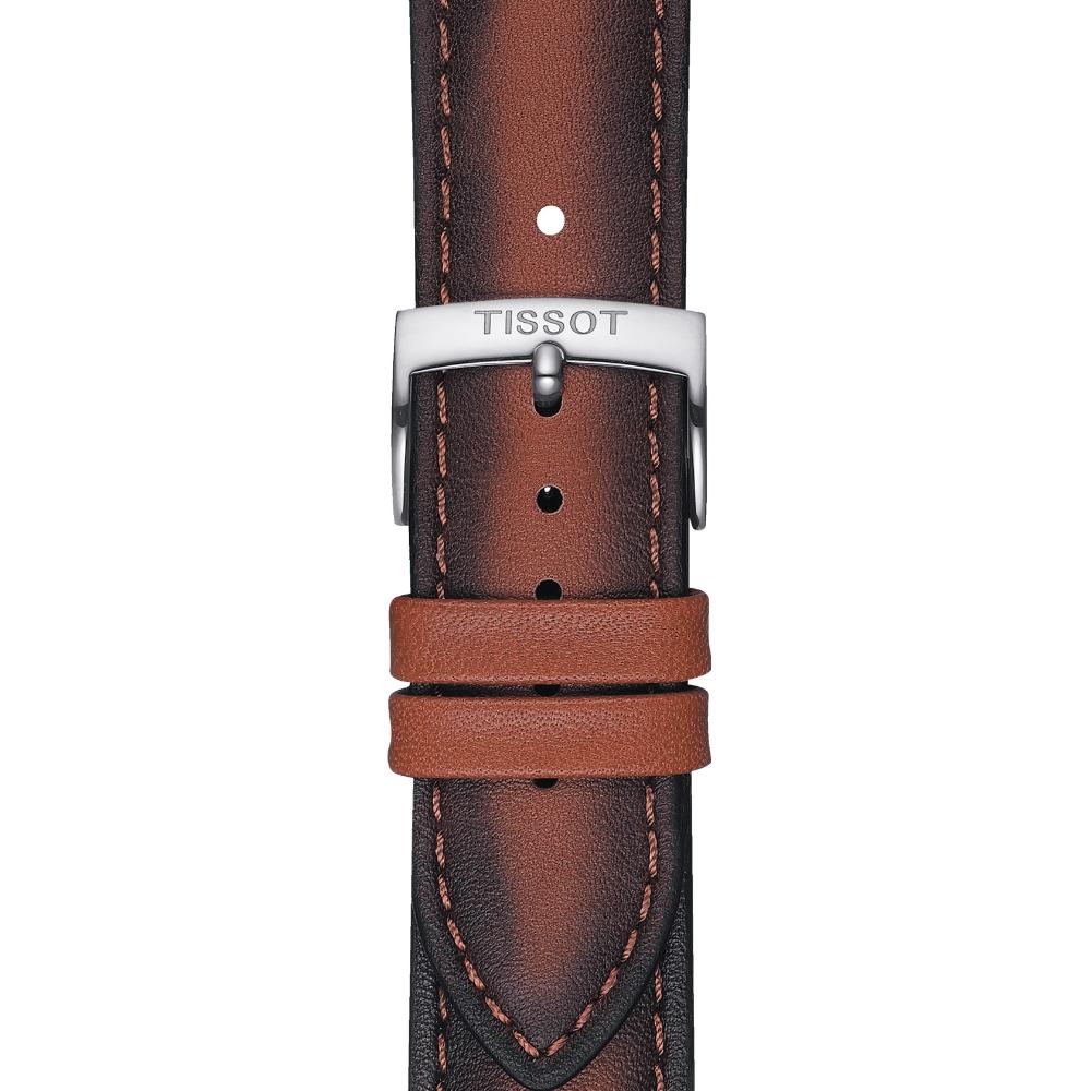 TISSOT Official 20-18mm Brown Leather Strap T852046842
