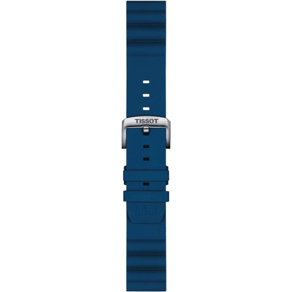 TISSOT Official 22mm Blue Silicone Strap T852047175