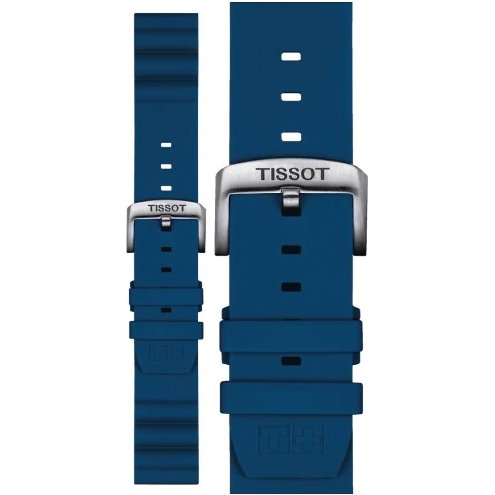 TISSOT Official 22mm Blue Silicone Strap T852047175