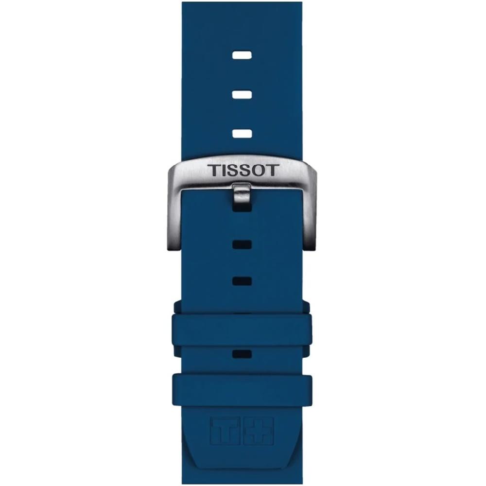 TISSOT Official 22mm Blue Silicone Strap T852047175