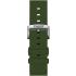 TISSOT Official 22mm Olive Green Silicone Strap Silver Hardware T852047177 - 1