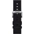 TISSOT Official 22mm Black Silicone Strap Silver Hardware T852047179 - 1