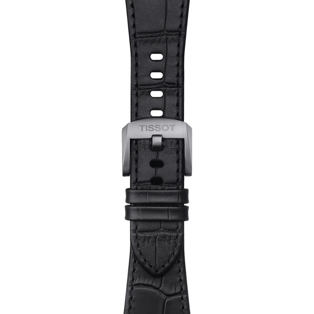 TISSOT Official PRX 40 Black Leather Strap Silver Hardware T852047562