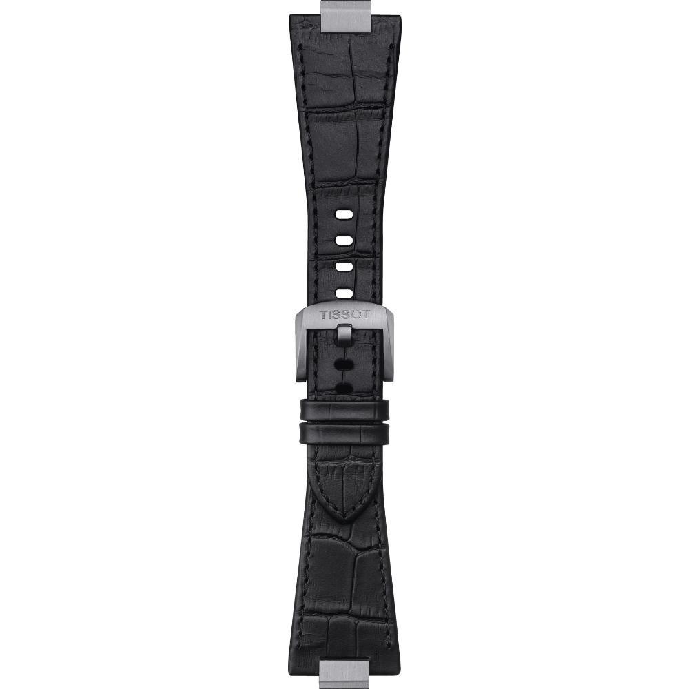 TISSOT Official PRX 40 Black Leather Strap Silver Hardware T852047562