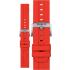 TISSOT Official 22mm Red Silicone Strap Silver Hardware T852047920 - 0