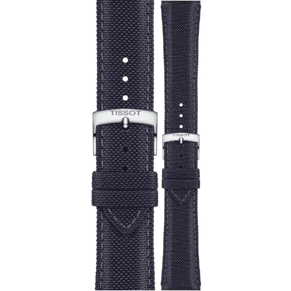 TISSOT Official 21-18mm Anthracite Fabric Strap T852048183