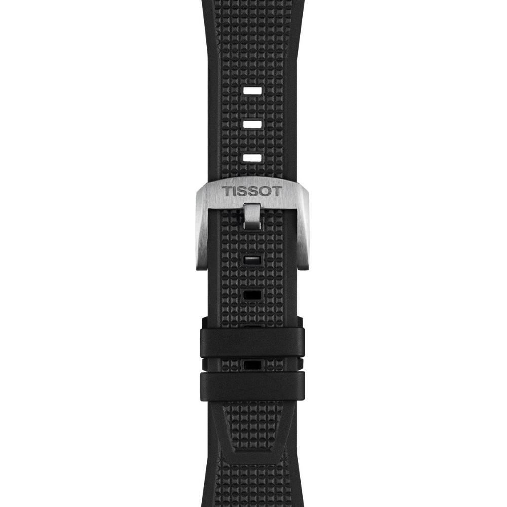 TISSOT Official PRX 40 Black Rubber Strap Silver Hardware T852048462