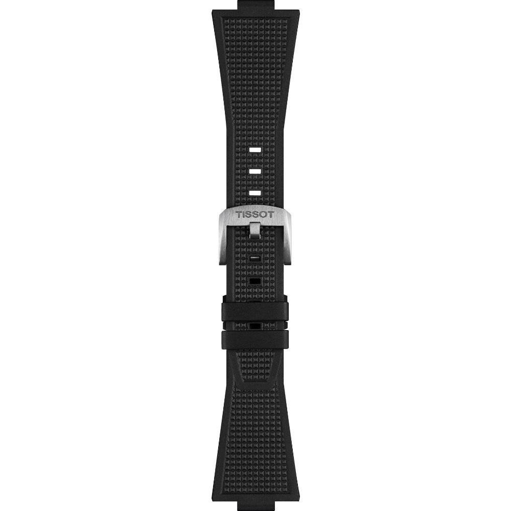 TISSOT Official PRX 40 Black Rubber Strap Silver Hardware T852048462