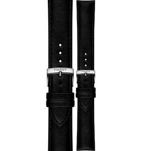 TISSOT Official 20-18mm Black Synthetic Vegan Strap Silver Hardware T852050321 - 58939