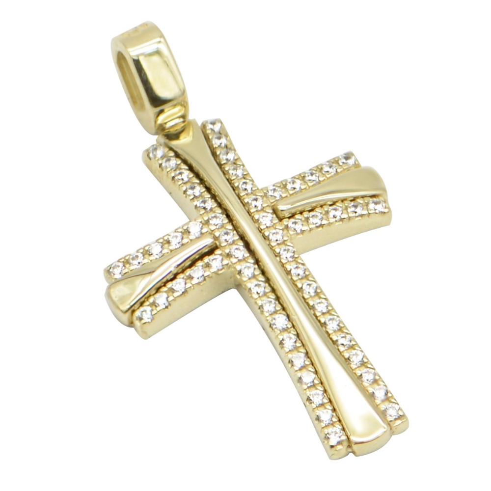 CROSS Women's SENZIO Collection K14 Yellow Gold with Zircon Stones T876Y.K14