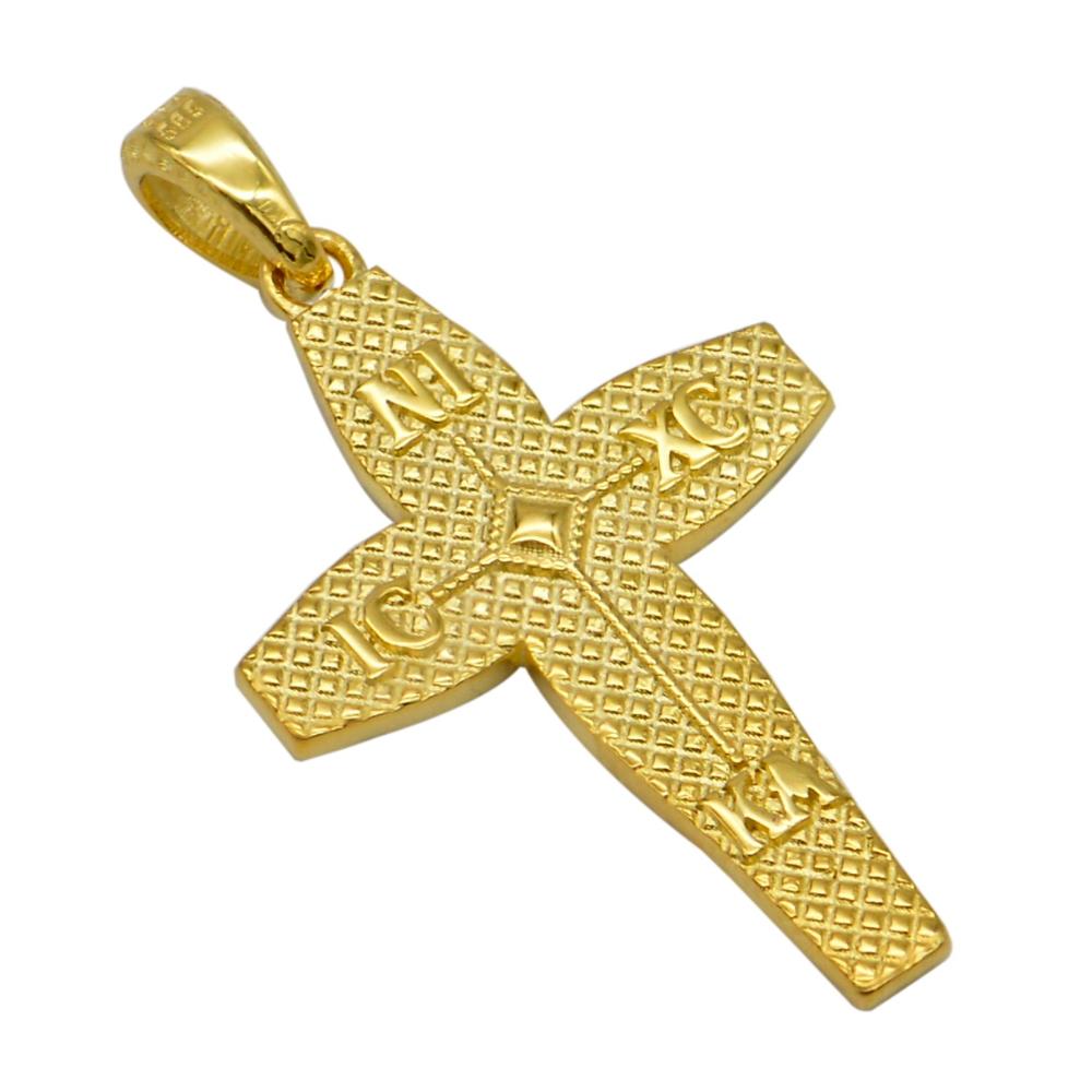 CROSS Handmade Byzantine SENZIO Collection in K14 Yellow Gold with Zircon TB001Y.K14