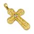 CROSS Handmade Byzantine Double Sided SENZIO Collection in K14 Yellow Gold with Zircon TB006Y.K14 - 1