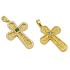 CROSS Handmade Byzantine Double Sided SENZIO Collection in K14 Yellow Gold with Zircon TB006Y.K14 - 2