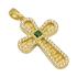 CROSS Handmade Byzantine Double Sided SENZIO Collection in K14 Yellow Gold with Zircon TB006Y.K14 - 0