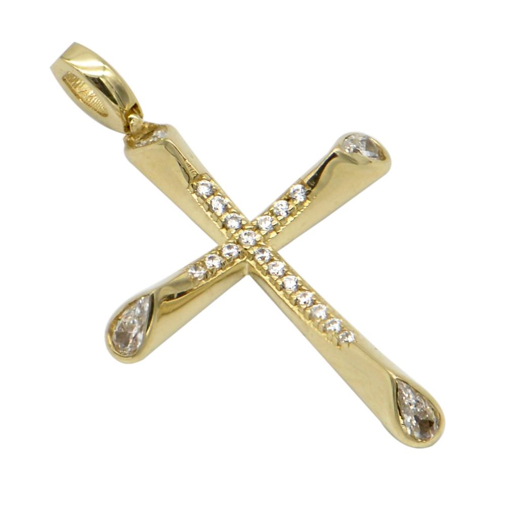 CROSS Women's SENZIO Collection K14 Yellow Gold with Zircon Stones TB025Y.K14