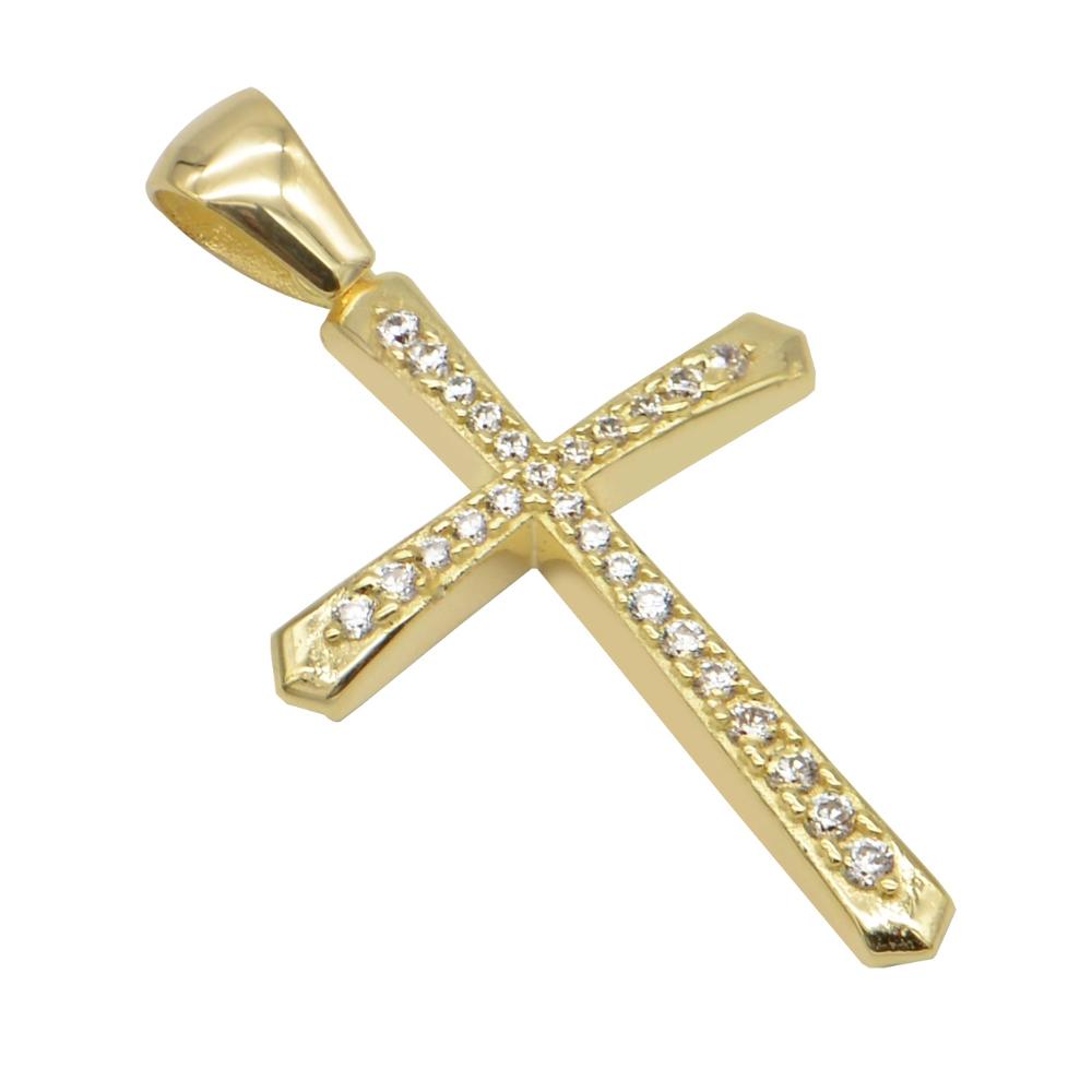 CROSS Women's SENZIO Collection K14 Yellow Gold with Zircon Stones TB082Y.K14