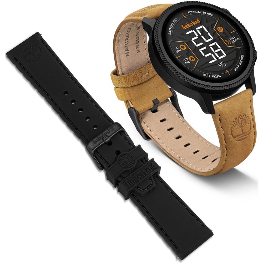 TIMBERLAND Trail Force S1 Smartwatch 48mm Brown Leather Strap TDIGB0064503-SET