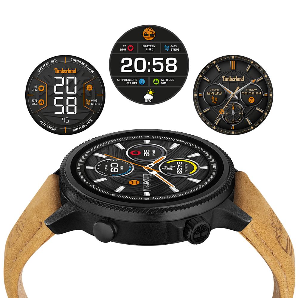 TIMBERLAND Trail Force S1 Smartwatch 48mm Brown Leather Strap TDIGB0064503-SET - 7