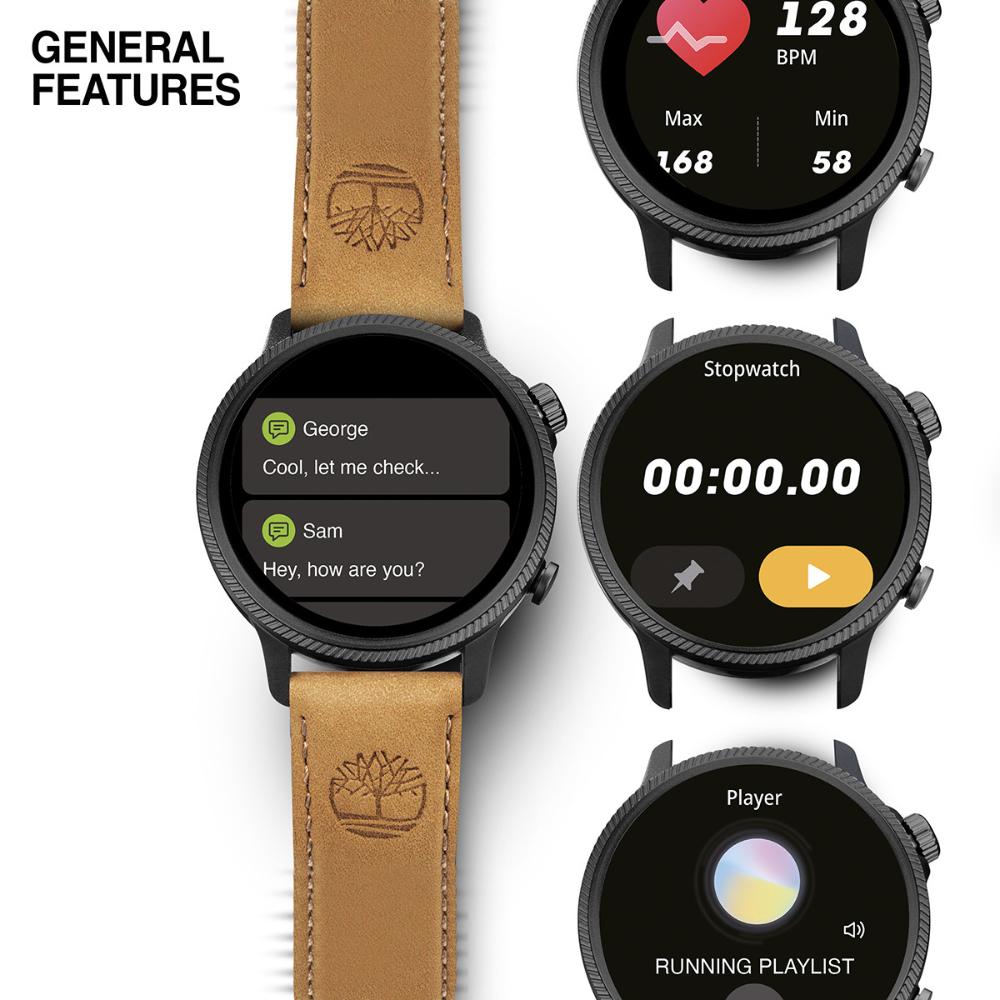 TIMBERLAND Trail Force S1 Smartwatch 48mm Brown Leather Strap TDIGB0064503-SET - 8