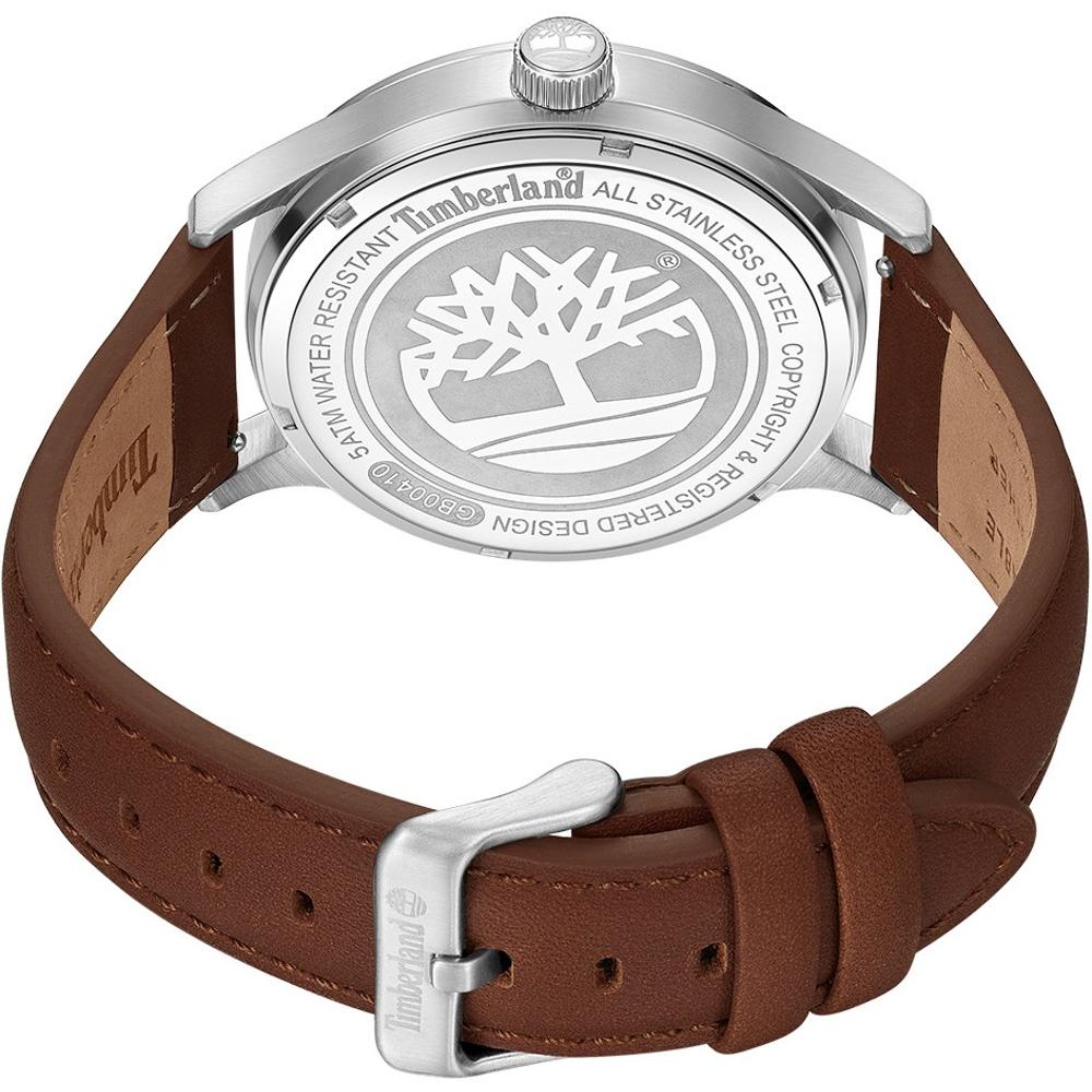 TIMBERLAND Trumbull 45mm Silver Stainless Steel Brown Leather Strap TDWGB0041001