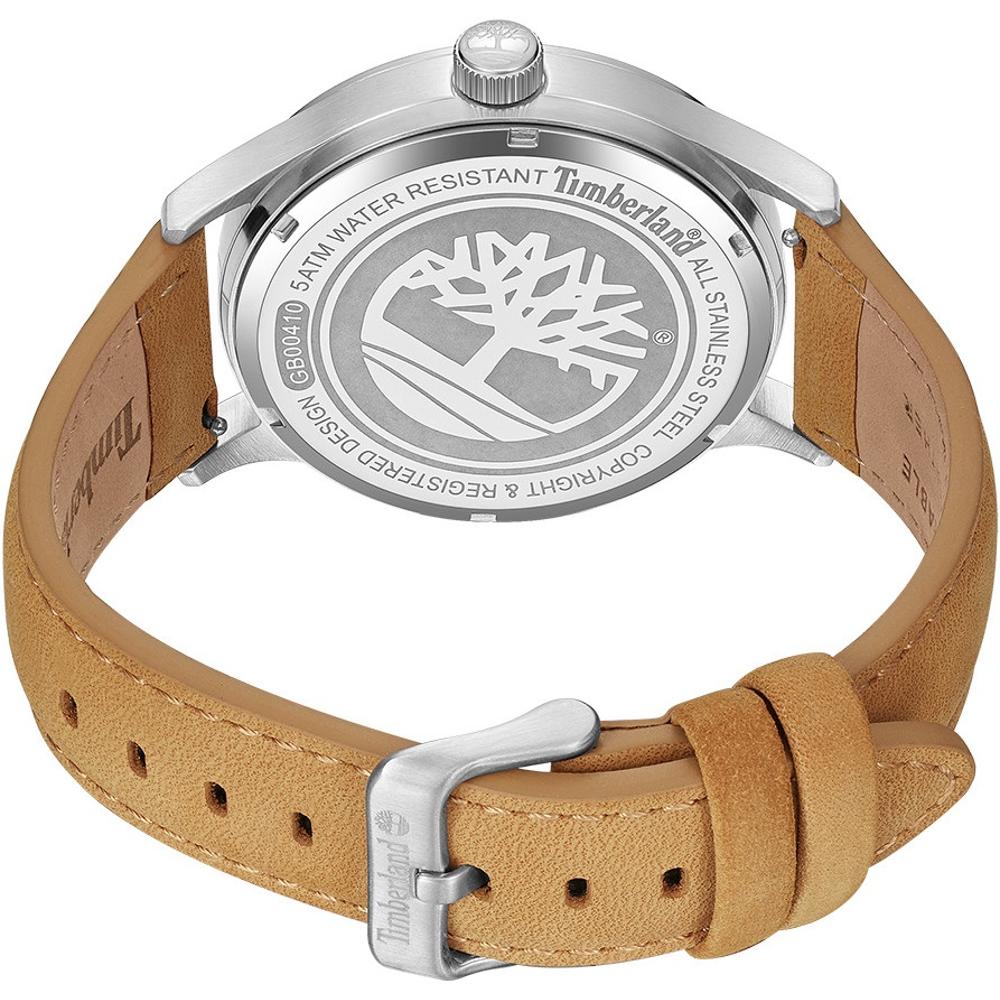 TIMBERLAND Trumbull 45mm Silver Stainless Steel Beige Leather Strap TDWGB0041003