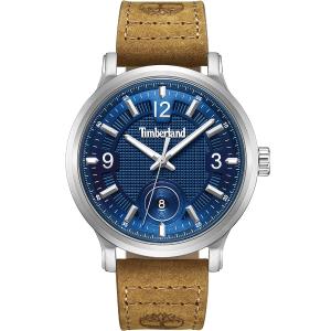 TIMBERLAND Driscoll Blue Dial 46mm Black Stainless Steel Brown Leather Strap TDWGB0055903 - 53997