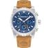 TIMBERLAND Sherbrook Multifunction Blue 45mm Silver Stainless Steel Brown Leather Strap TDWGF0009404 - 0