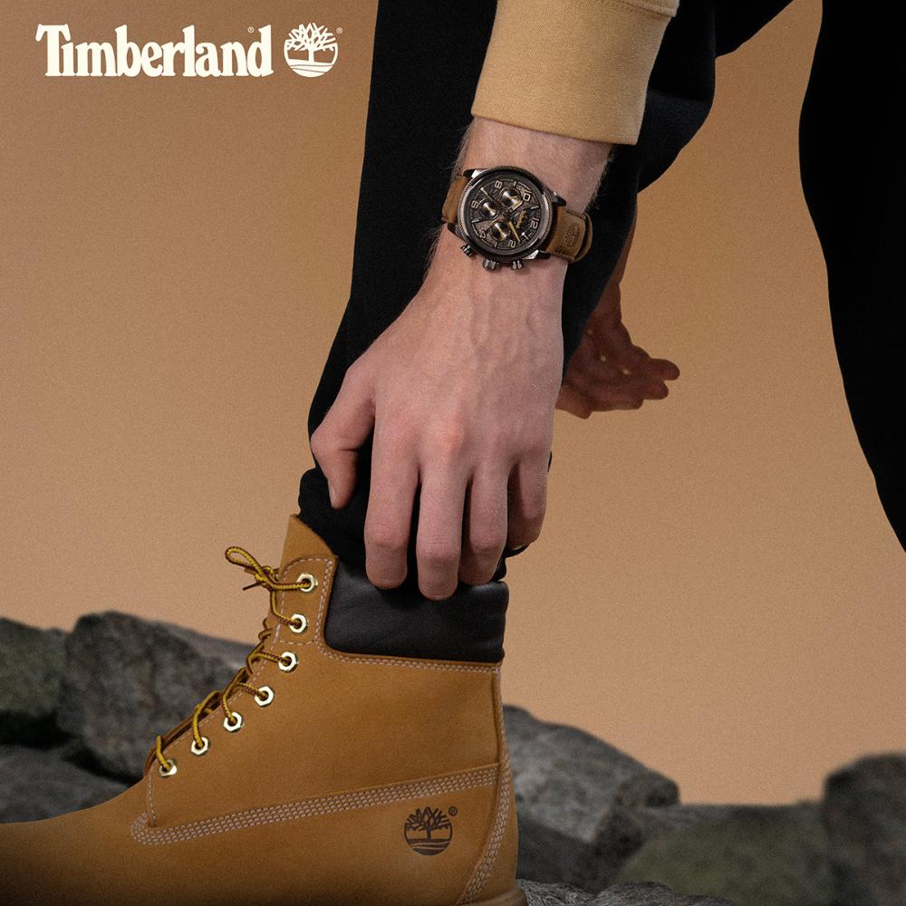 TIMBERLAND Henniker II Multifunction Brown Dial 46mm Brown Stainless Steel Brown Leather Strap TDWGF0028706 - 6