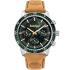 TIMBERLAND Parkman Multifunction Green 44mm Silver Stainless Steel Brown Leather Strap TDWGF0029001 - 0