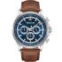 TIMBERLAND Bernardston Chronograph Blue Dial 45mm Silver Stainless Steel Brown Leather Strap TDWGF0054602 - 0