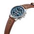 TIMBERLAND Bernardston Chronograph Blue Dial 45mm Silver Stainless Steel Brown Leather Strap TDWGF0054602 - 1