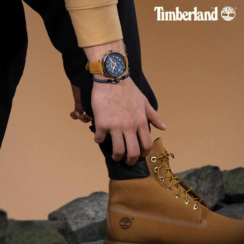 TIMBERLAND Ashmont Multifunction Blue Dial 44mm Silver Stainless Steel Brown Leather Strap TDWGF0054701 - 6