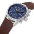 TIMBERLAND Campton Multifunction Blue Dial 44mm Silver Stainless Steel Brown Leather Strap TDWGF0055401 - 1