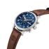 TIMBERLAND Driscoll Chronograph Blue Dial 46mm Silver Stainless Steel Brown Leather Strap TDWGF0055702 - 1