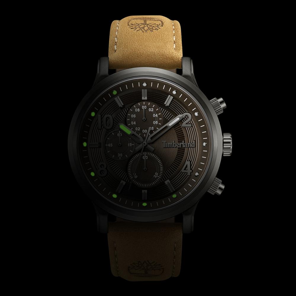 TIMBERLAND Driscoll Chronograph Brown Dial 46mm Anthracite Stainless Steel Brown Leather Strap TDWGF0055703