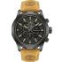 TIMBERLAND Hampton Multifunction Black Dial 46mm Black Stainless Steel Brown Leather Strap TDWGF0056101 - 0