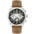 TIMBERLAND Hadlock Multifunction 46mm Silver Stainless Steel Brown Leather Strap TDWGF2200704 - 0