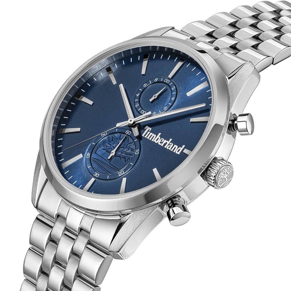 TIMBERLAND Sheepscot Chronograph Blue Dial 43mm Silver Stainless Steel Bracelet TDWGI0068701