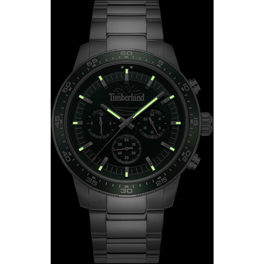 TIMBERLAND Parkman Multifunction Green 44mm Silver Stainless Steel Bracelet TDWGK0041301