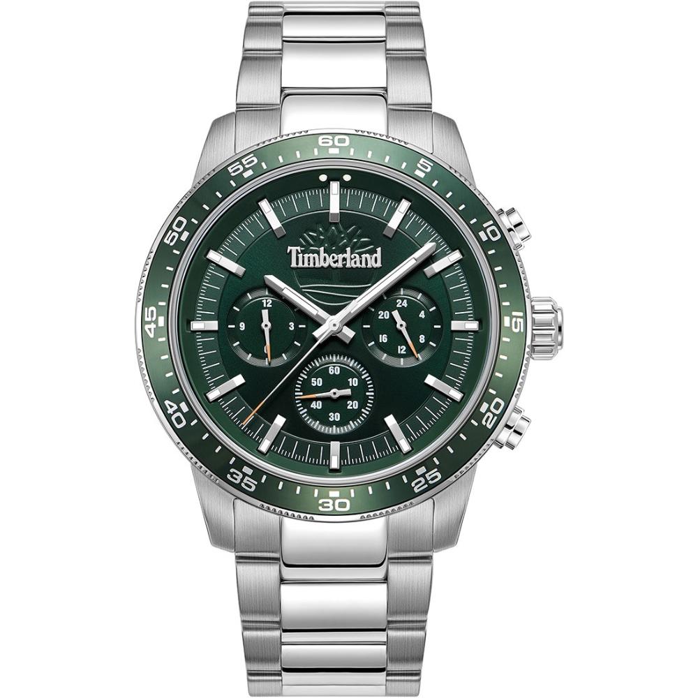 TIMBERLAND Parkman Multifunction Green 44mm Silver Stainless Steel Bracelet TDWGK0041301