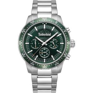 TIMBERLAND Parkman Multifunction Green 44mm Silver Stainless Steel Bracelet TDWGK0041301 - 48704