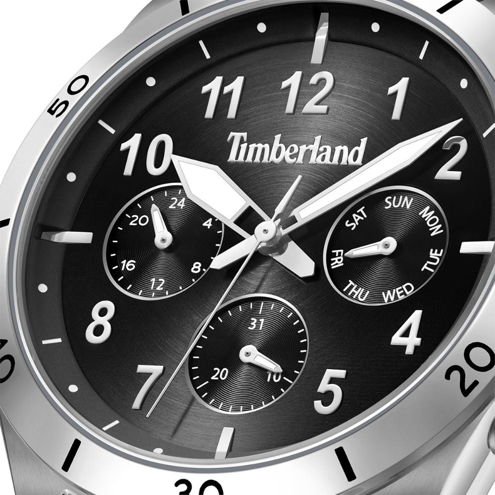 TIMBERLAND Ashmont Multifunction Black Dial 44mm Silver Stainless Steel Bracelet TDWGK0054703