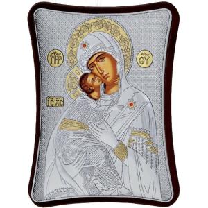 SILVER ICON Virgin Mary of Vladimir (12cm x 15cm) MA/E1410/2X - 27060
