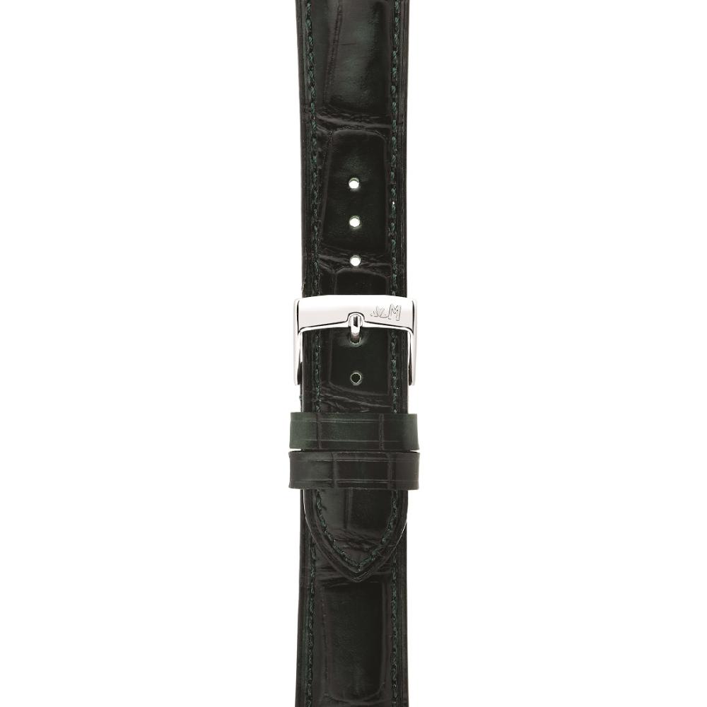 MORELLATO Tiepolo Hand Made Watch Strap 18-16mm Green Leather Silver Hardware A01X5534D40071CR18