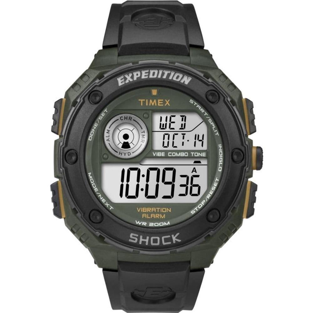 TIMEX Expedition Shock Multifunction 46mm Black Rubber Strap T49982
