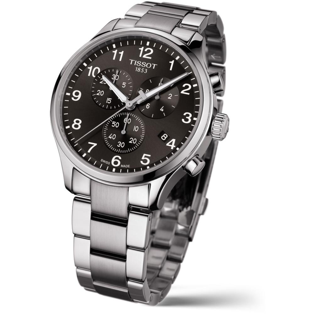TISSOT XL Classic Chronograph Grey Dial 45mm Silver Stainless Steel Bracelet T116.617.11.057.01 - 2